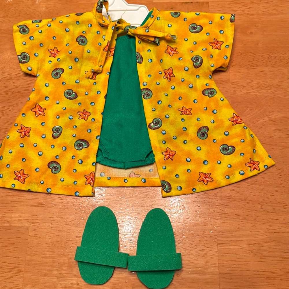 American Girl doll sized Handmade Beachwear Set - NEW
